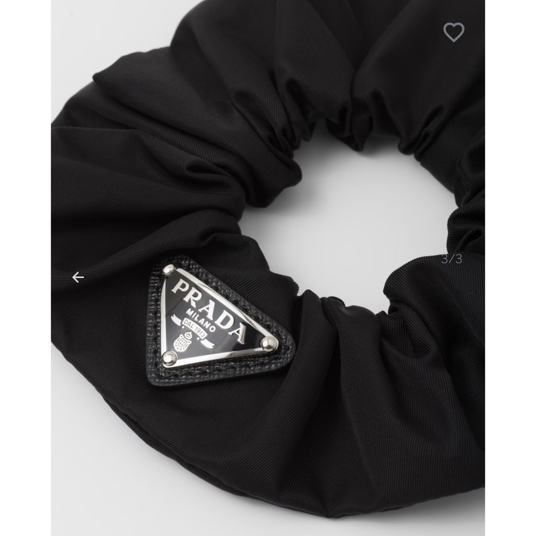 新品 PRADA プラダ Re Nylon シュシュ ヘアアクセサリー ブラック