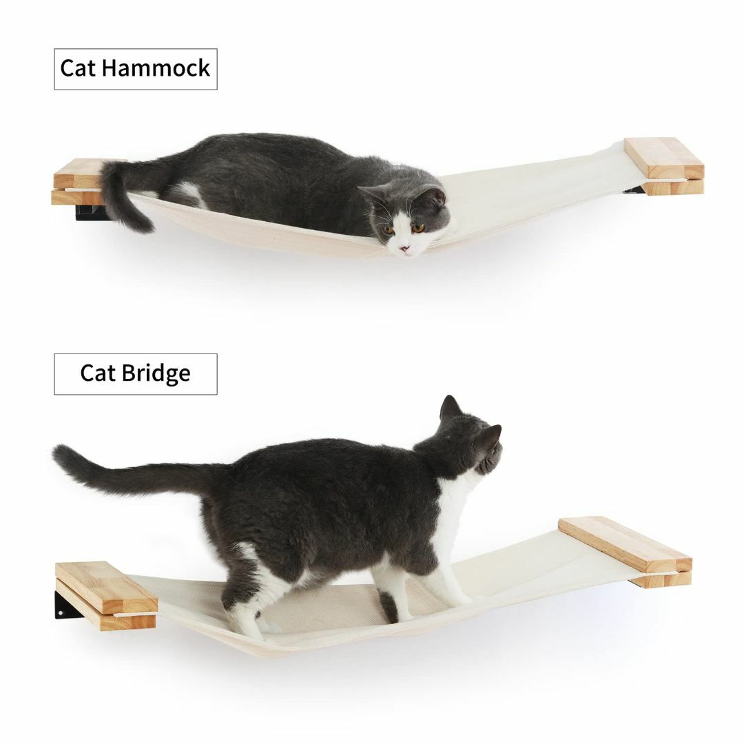FUKUMARU 猫用壁掛け式ハンモック ロングサイズ 90㎝ キャットウォーク 2