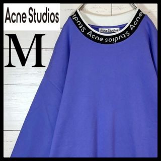 【XLサイズ相当】アクネステュディオス襟ロゴ入りモックネックスウェット 即完