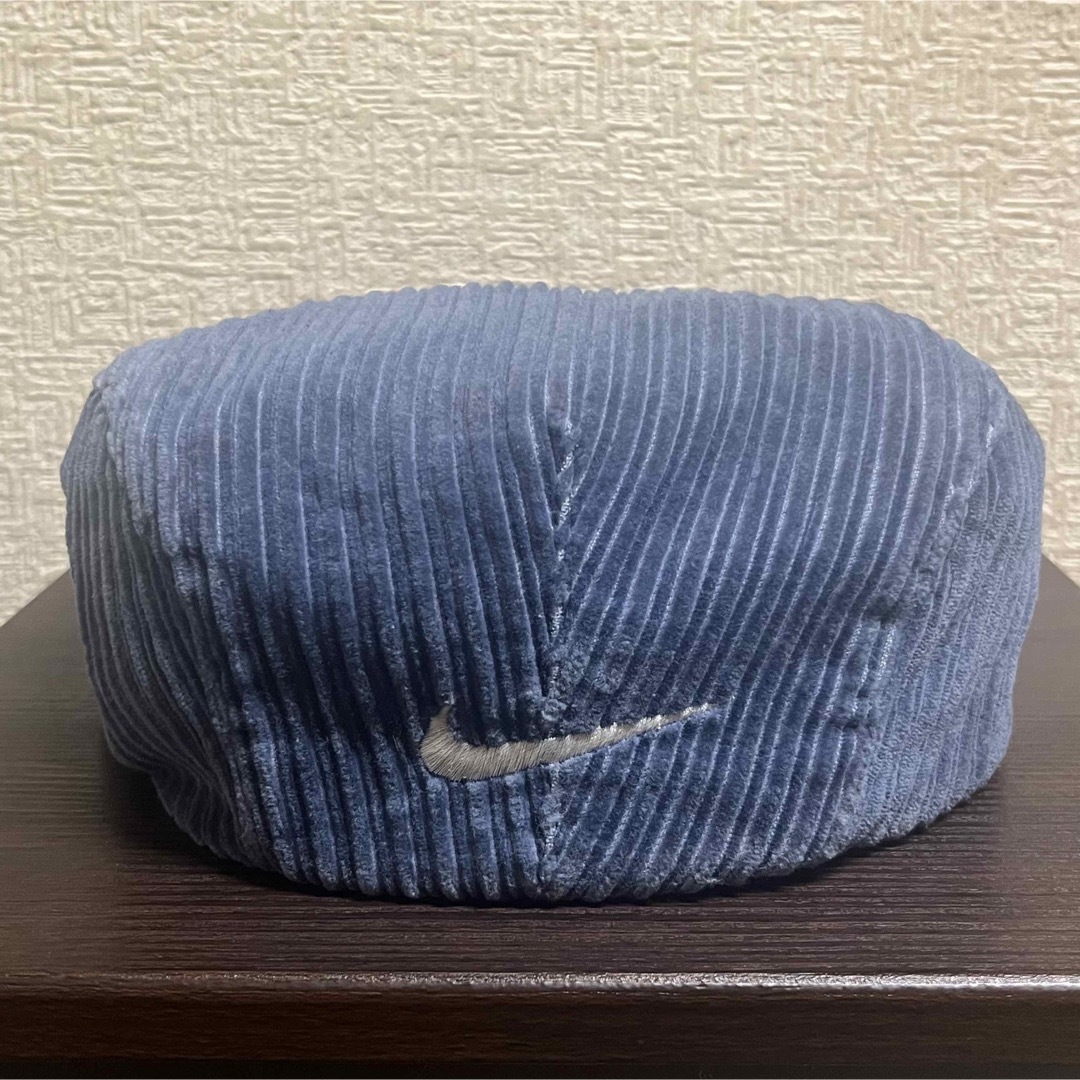 Nike コーデュロイハンチング ブルー 90s - ハンチング/ベレー帽