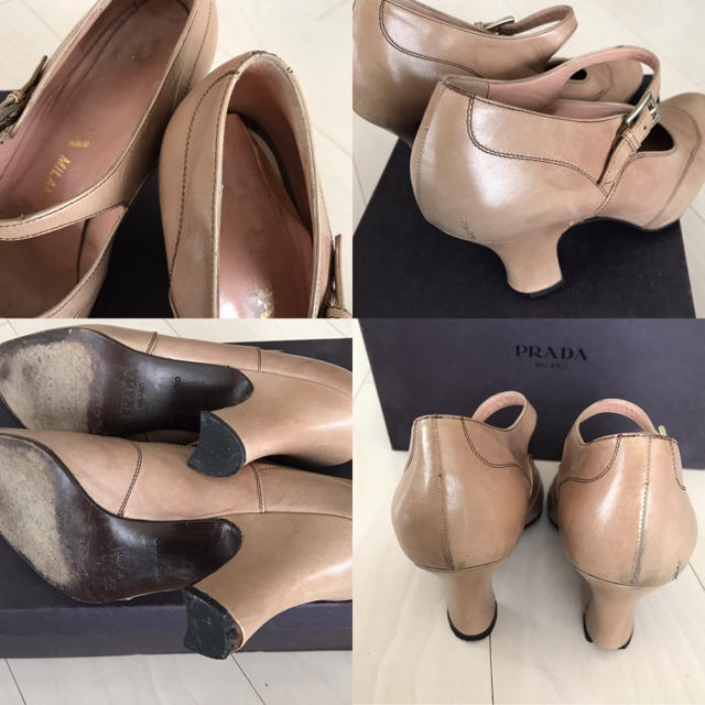 PRADA(プラダ)のPRADA プラダ ストラップ パンプス 難あり38.5 レディースの靴/シューズ(ハイヒール/パンプス)の商品写真