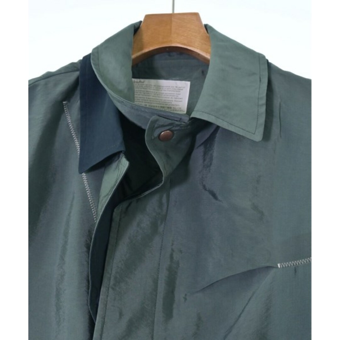 kolor(カラー)のkolor カラー ステンカラーコート -(XL位) 緑 【古着】【中古】 メンズのジャケット/アウター(ステンカラーコート)の商品写真