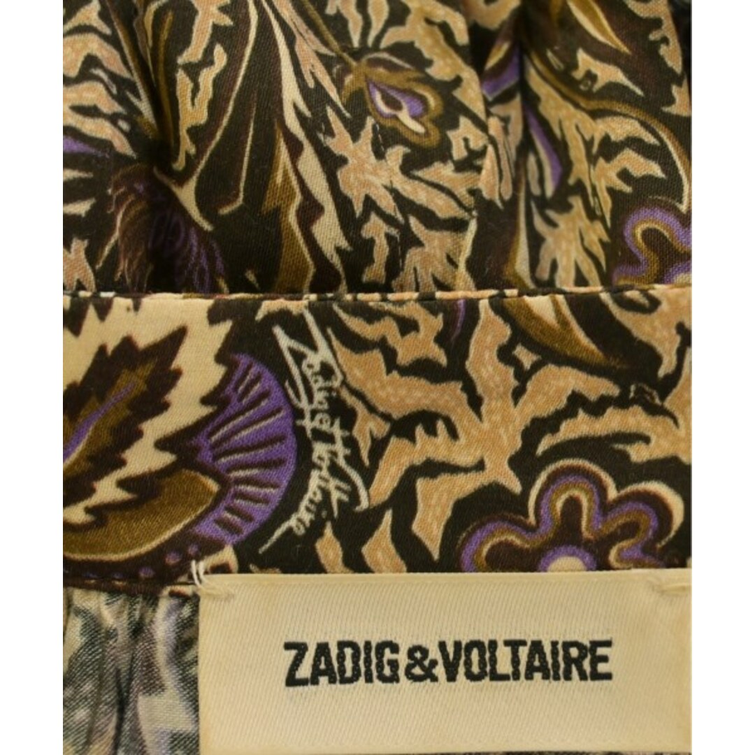 Zadig&Voltaire - ZADIG & VOLTAIRE ワンピース S ベージュx茶x黒(総柄