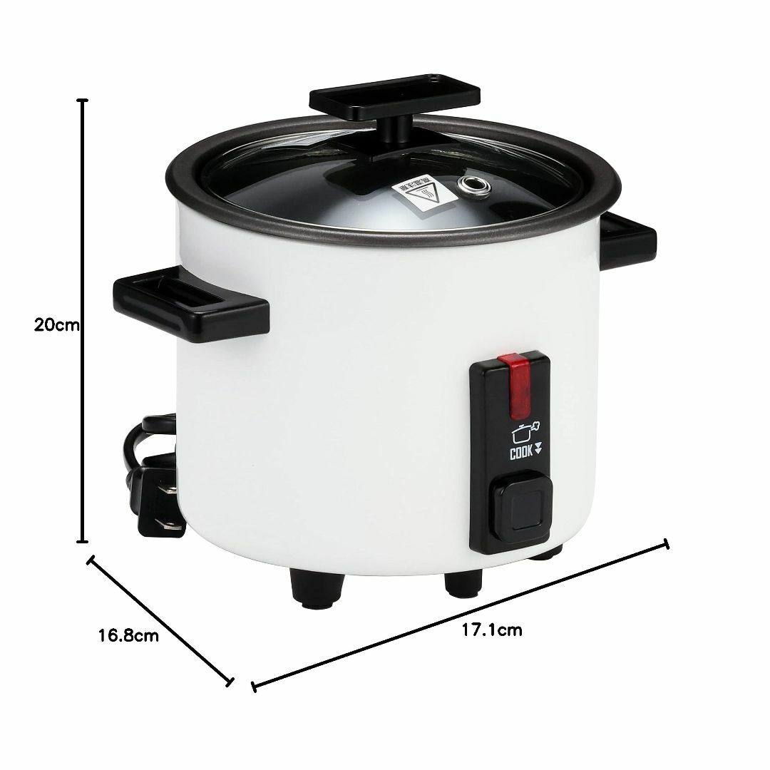 蔵王産業 小型炊飯器 1.5合炊き ホワイト RC-1.5013 8