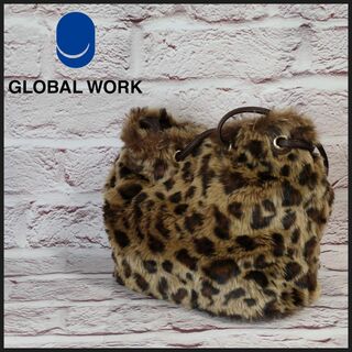 グローバルワーク(GLOBAL WORK)のGLOBAL WORK　トートバッグ　ヒョウ柄　内ポケット3　外ポケットなし(トートバッグ)