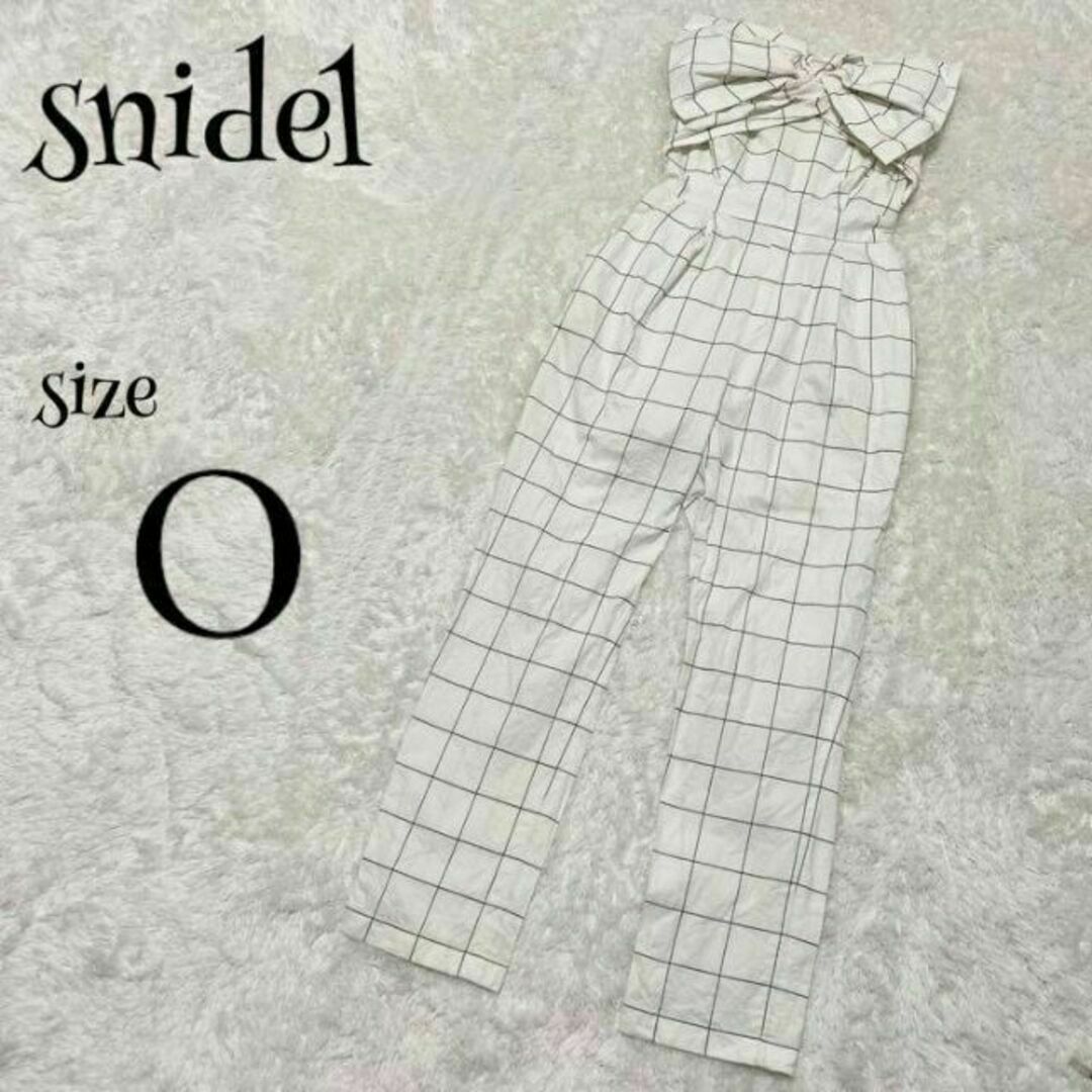 SNIDEL snidel スナイデル ☆ リボンベアオールインワン ワンピース チェック柄の通販 by Iroquois's shop ｜ スナイデルならラクマ