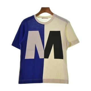 マルニ(Marni)のMARNI マルニ Tシャツ・カットソー 10 ベージュx青x黒 【古着】【中古】(Tシャツ/カットソー)