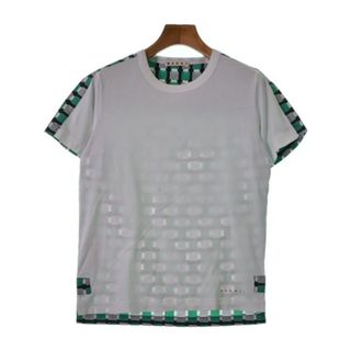 マルニ(Marni)のMARNI マルニ Tシャツ・カットソー 10 白x緑xグレー(チェック) 【古着】【中古】(Tシャツ/カットソー)