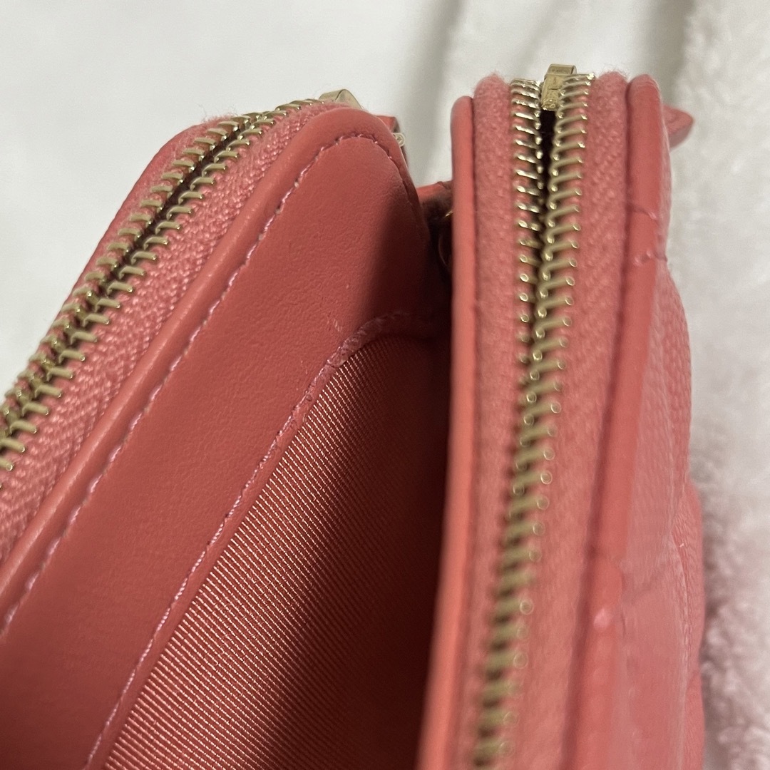 CHANEL(シャネル)の美品 CHANEL チェーンウォレット キャビアスキン ピンク レディースのファッション小物(財布)の商品写真