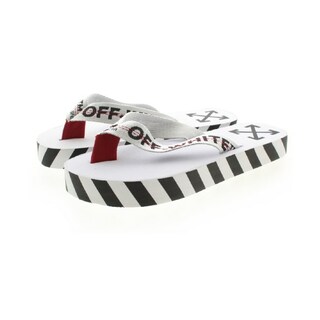 オフホワイト(OFF-WHITE)のOFF-WHITE オフホワイト サンダル EU41(26cm位) 白x黒 【古着】【中古】(サンダル)