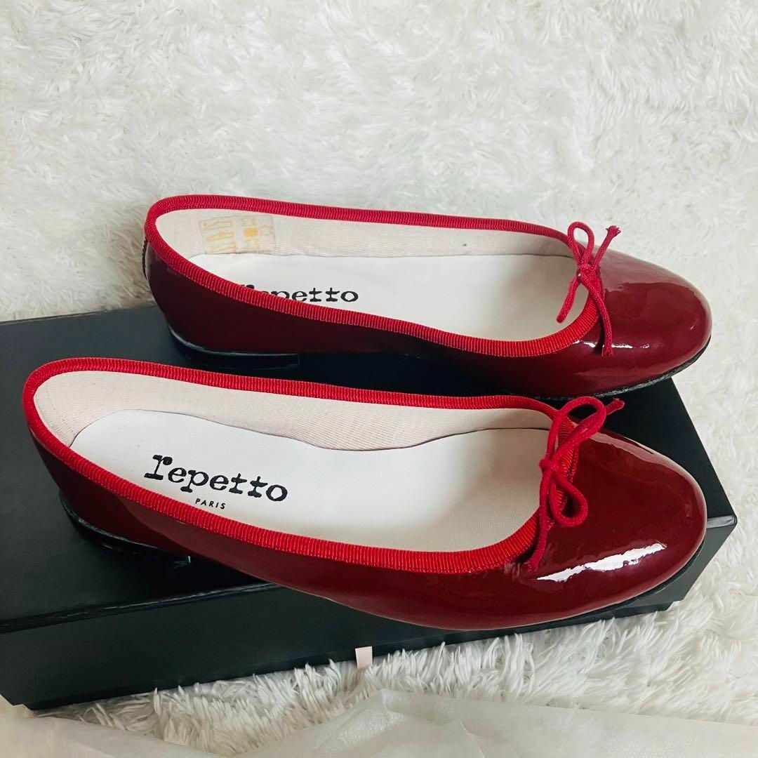 【美品】repetto レペット 36 バレエシューズ  ボルドー エナメル