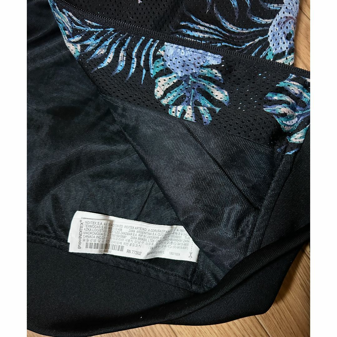 ZARA(ザラ)のZARA★ザラ・MA1・ボタニカル柄・パンチングメッシュ・L メンズのジャケット/アウター(ナイロンジャケット)の商品写真
