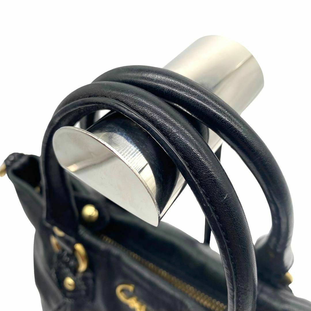 美品 コーチ 329 トートバッグ ハンドバッグ オールレザー ブラック