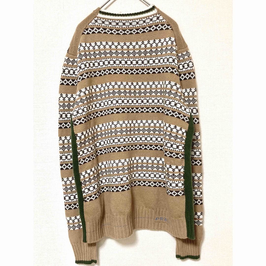 プラダ ノルディック セーター ニット ロゴ ウール カシミヤ カシミア メンズ 3