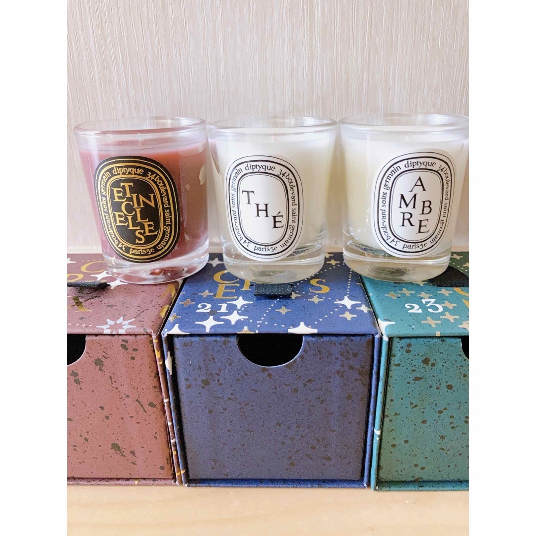 diptyque ディプティック　 35gキャンドル×3個　巾着付き | フリマアプリ ラクマ