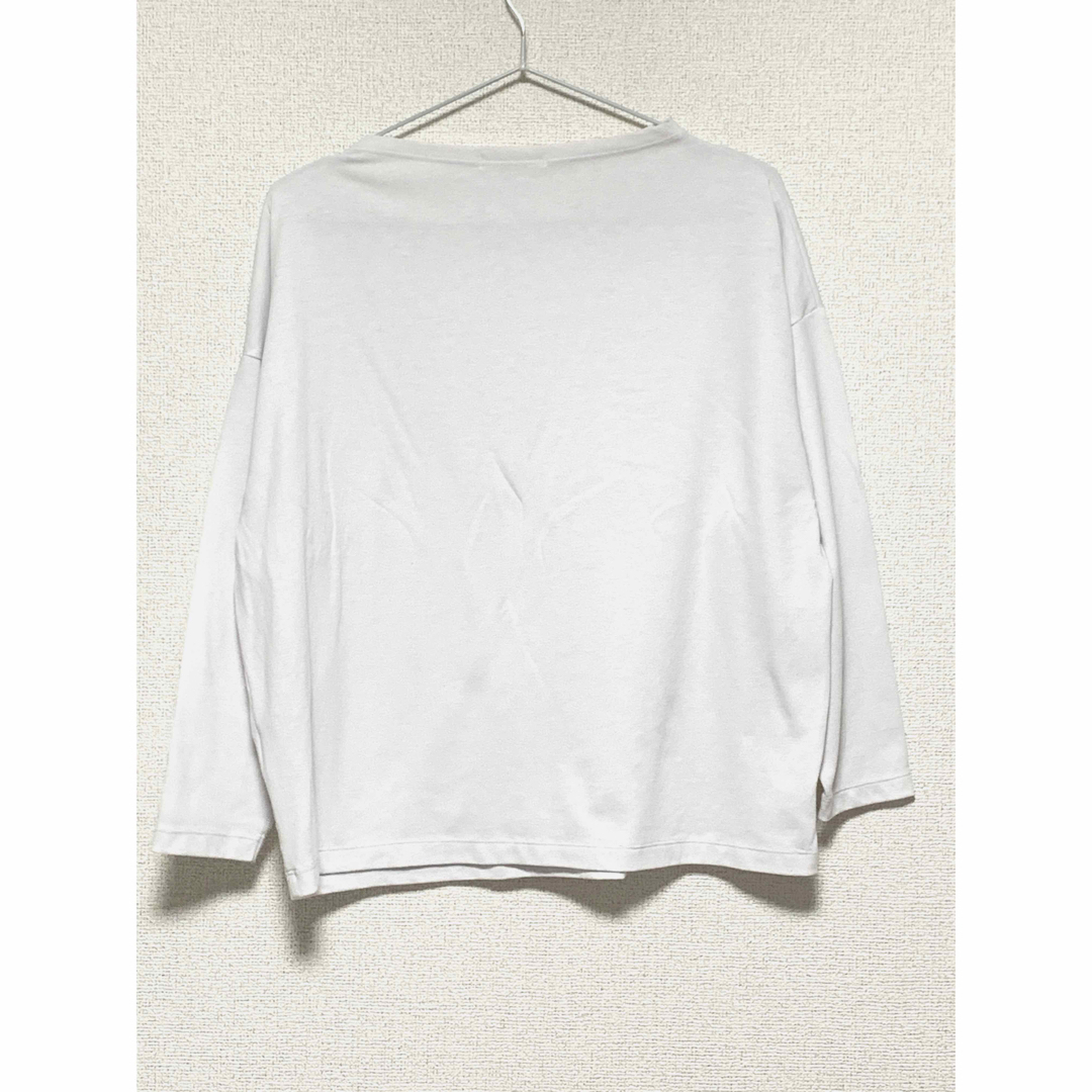 niko and...(ニコアンド)のニコアンド　Tシャツ　ドロップショルダー　白　ホワイト レディースのトップス(Tシャツ(長袖/七分))の商品写真