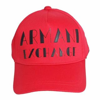 アルマーニエクスチェンジ(ARMANI EXCHANGE)の新品ARMANI EXCHENGE ロゴ刺繍キャンバスキャップRED(キャップ)