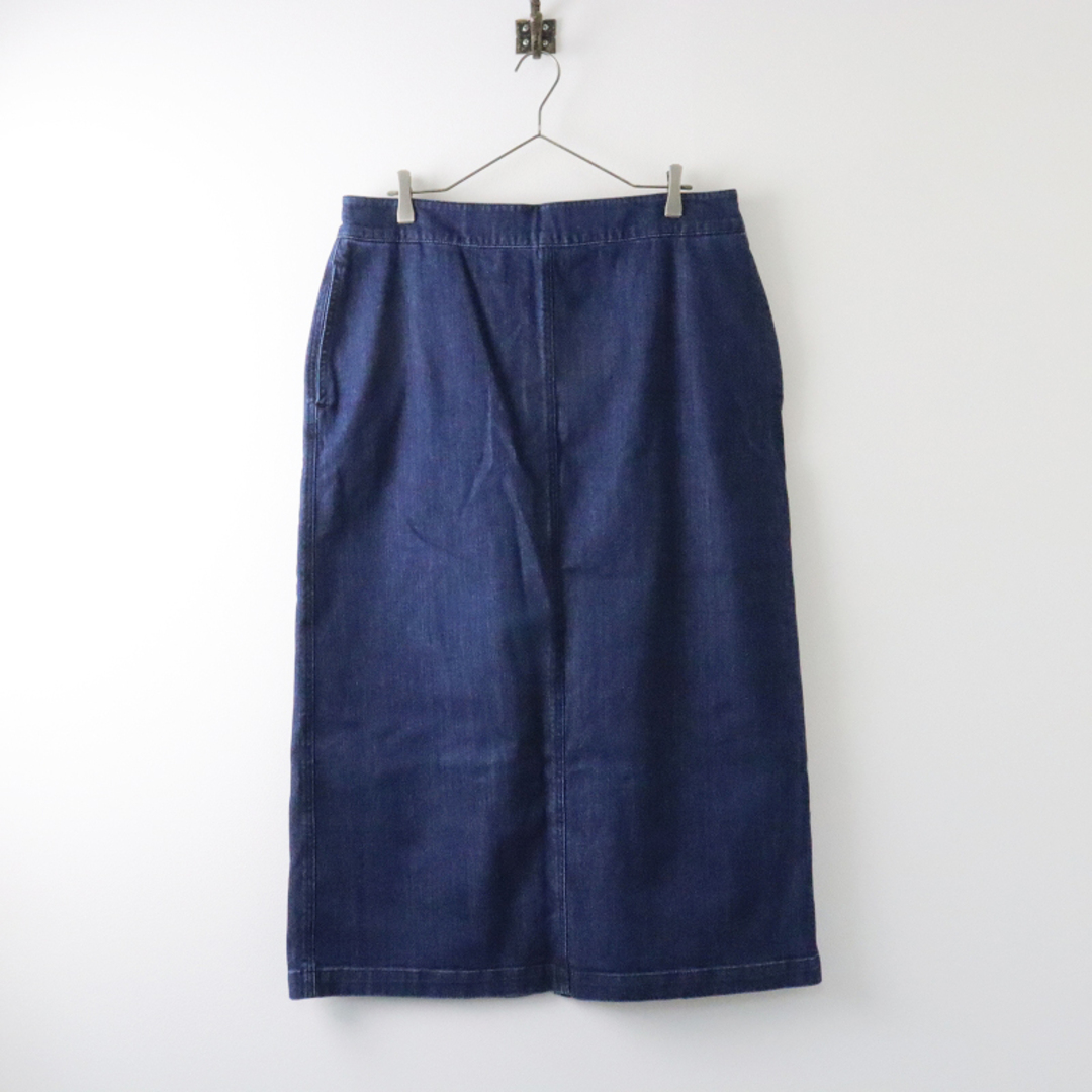 アイシービー オンワード樫山 ICB 美品 2021SS 大きいサイズ Denim スカート 48/ブルー インディゴ【2400013480406】