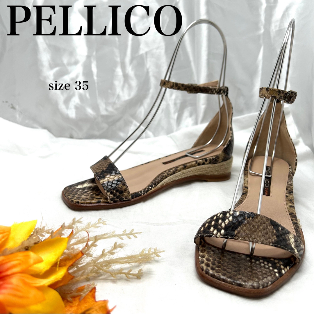 PELLICO - 【ほぼ未使用】ペリーコサニー 型押しサンダル
