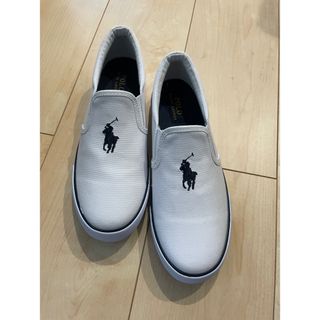 POLO RALPH LAUREN   ラルフローレン スリッポン 白 未使用 センチの