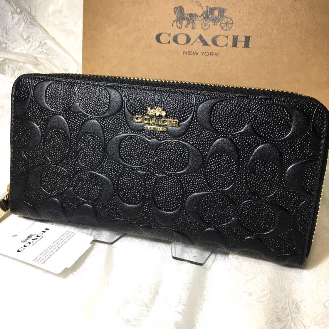 COACH - 贈り物にも☆コーチ 財布 人気のエンボスドシグネチャー メンズレディス 長財布の通販 by ギフト承ります ️｜コーチならラクマ