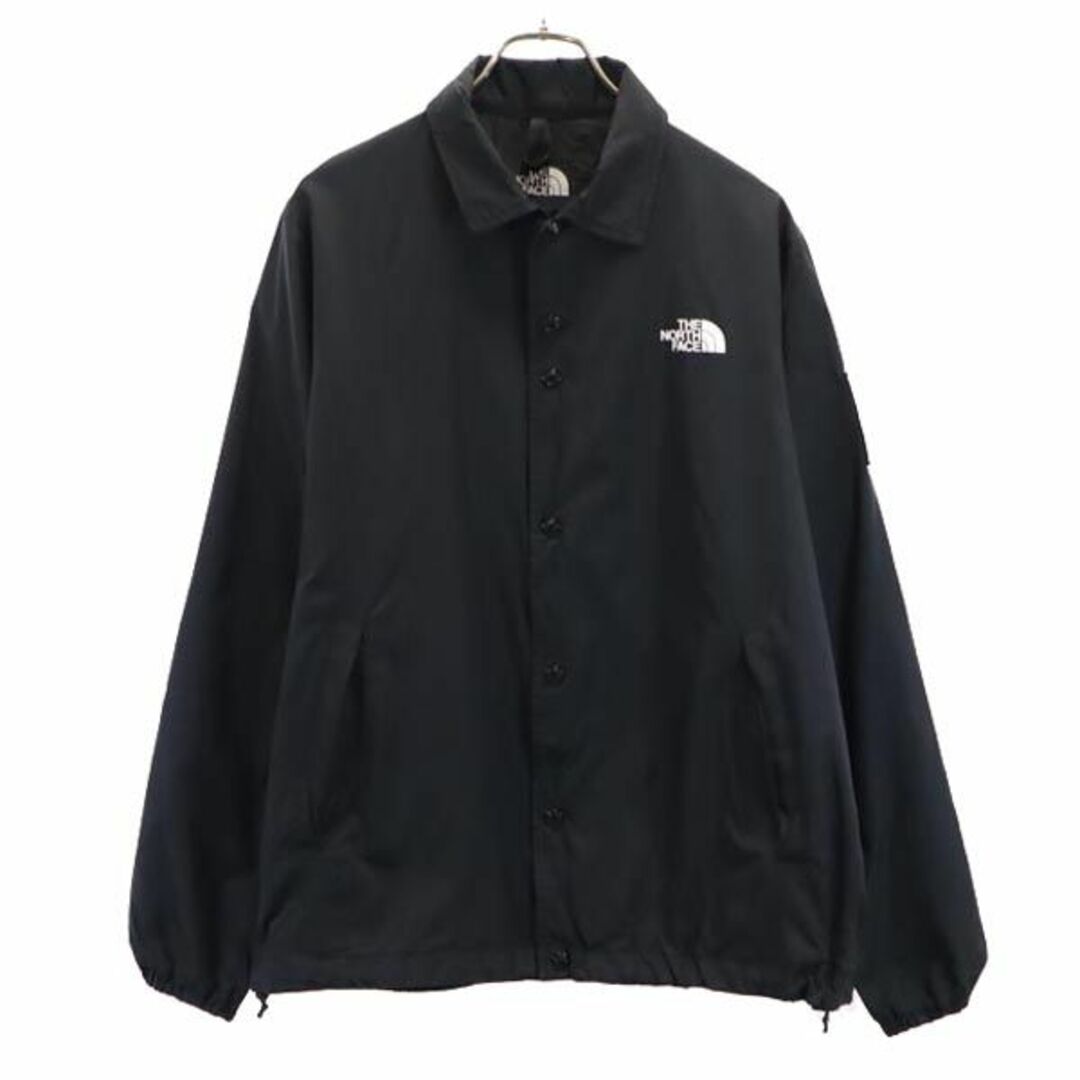 57cm袖丈ノースフェイス NP22030 アウトドア プリント コーチジャケット L 黒 THE NORTH FACE ロゴ メンズ   【230826】