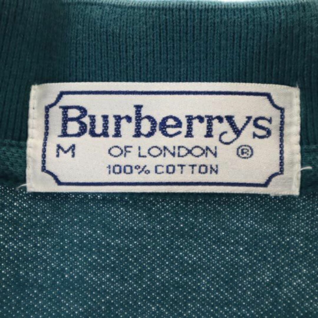 BURBERRY - バーバリーズ 90s オールド 半袖 ポロシャツ M グリーン系