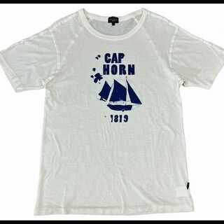 ポールスミス(Paul Smith)のG② ポールスミス CAP HORN 1819 船 ネップ加工 Tシャツ 白 L(Tシャツ/カットソー(半袖/袖なし))