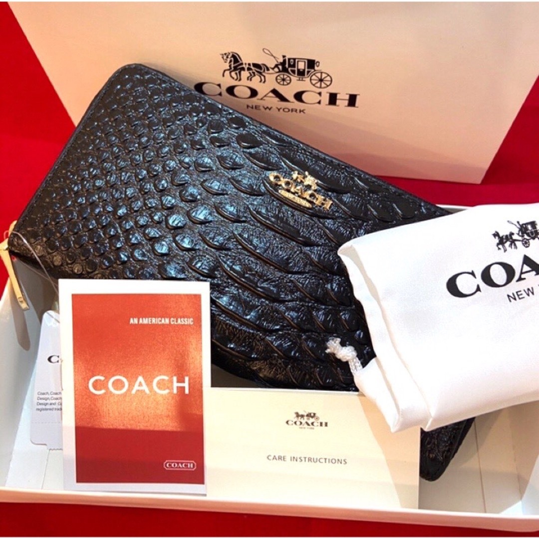 COACH(コーチ)の贈り物にも☆コーチ 財布 人気のエンボスドスネーク メンズレディス 長財布 メンズのファッション小物(長財布)の商品写真