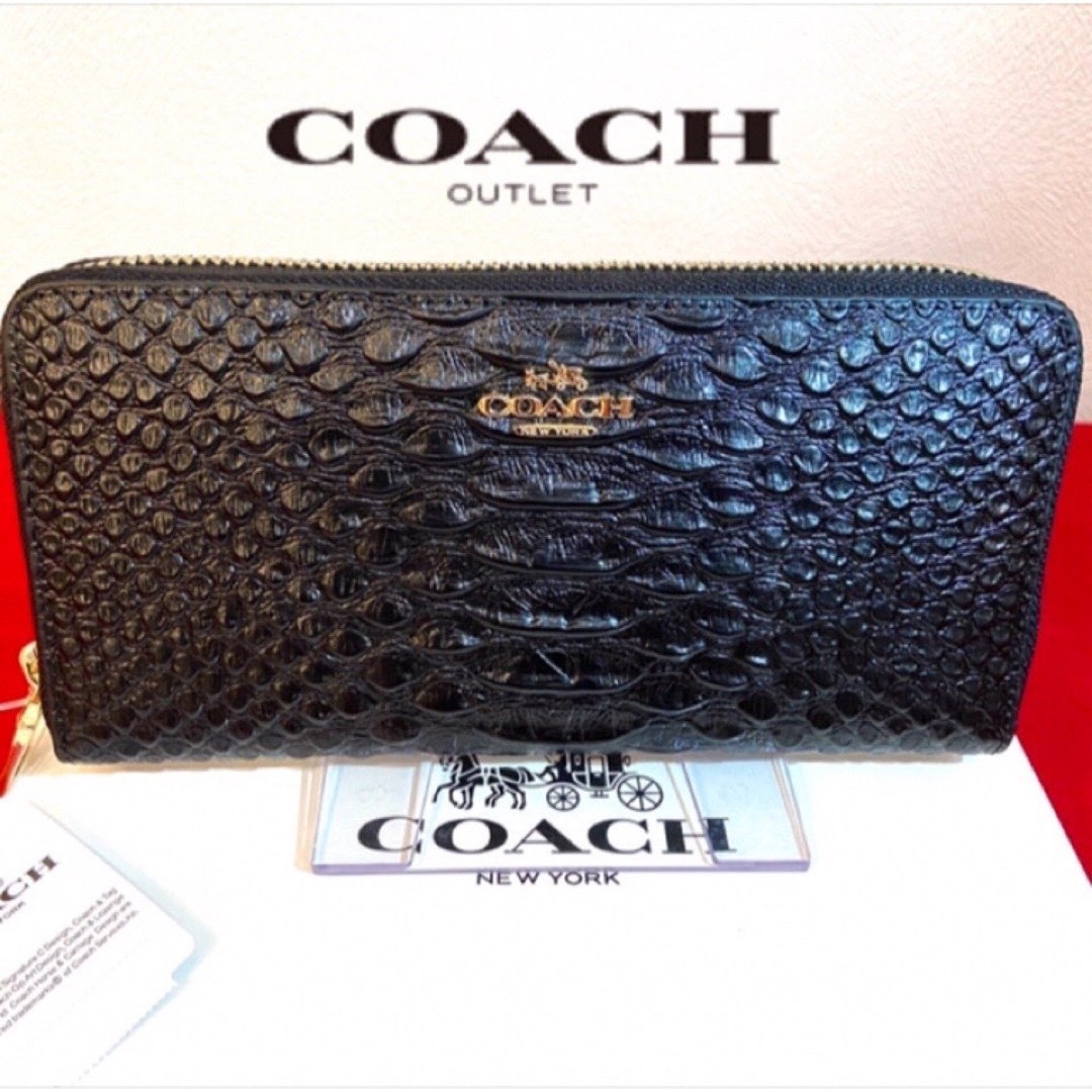 COACH(コーチ)の贈り物にも☆コーチ 財布 人気のエンボスドスネーク メンズレディス 長財布 メンズのファッション小物(長財布)の商品写真