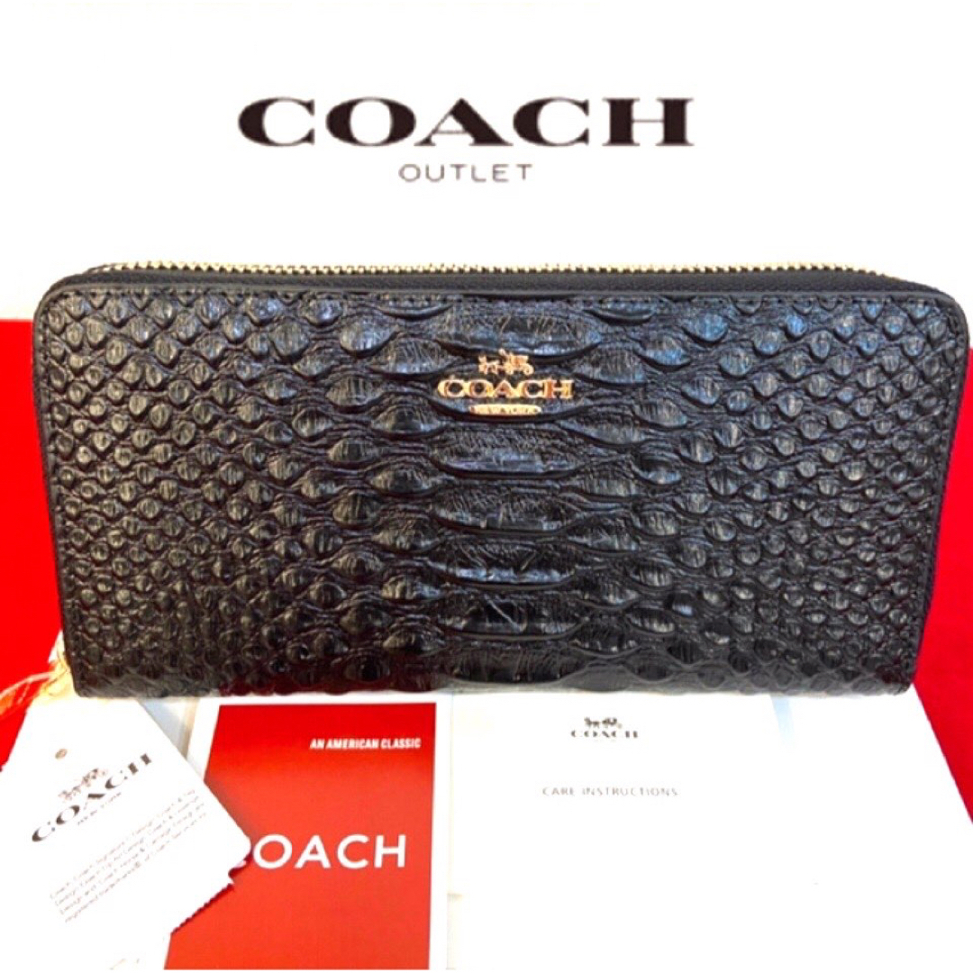 COACH(コーチ)の贈り物にも☆コーチ 財布 人気のエンボスドスネーク メンズレディス 長財布 メンズのファッション小物(長財布)の商品写真