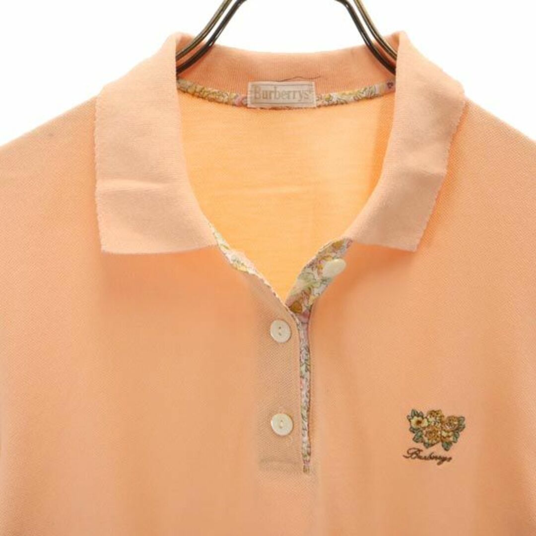 BURBERRY - バーバリーズ 90s オールド 半袖 ポロシャツ M オレンジ系