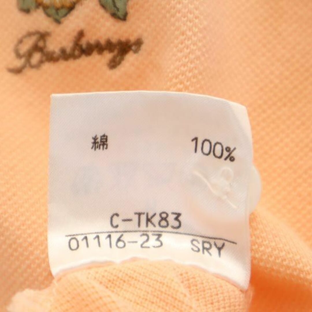 BURBERRY - バーバリーズ 90s オールド 半袖 ポロシャツ M オレンジ系
