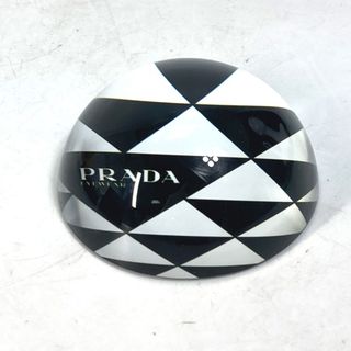 PRADA - プラダ PRADA ロゴ 文鎮 インテリア ステーショナリー ペーパーウェイト ガラス ホワイト 未使用