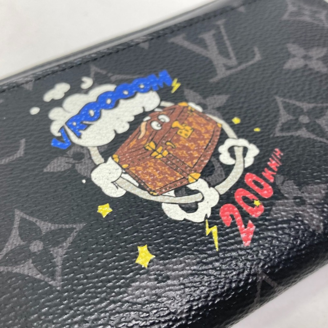 LOUIS VUITTON(ルイヴィトン)のルイヴィトン LOUIS VUITTON ジッピードラゴンヌ M80994  モノグラム エクリプス トランクプリント 長財布 モノグラムエクリプスキャンバス ブラック メンズのファッション小物(長財布)の商品写真