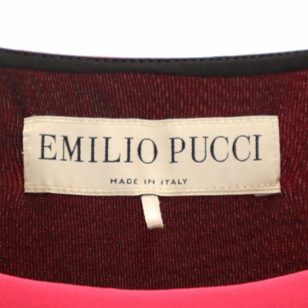 EMILIO PUCCI(エミリオプッチ)のエミリオプッチ イタリア製 ノースリーブ ワンピース I38 ピンク系 Emilio Pucci レディース 【中古】  【230826】 レディースのワンピース(ミニワンピース)の商品写真