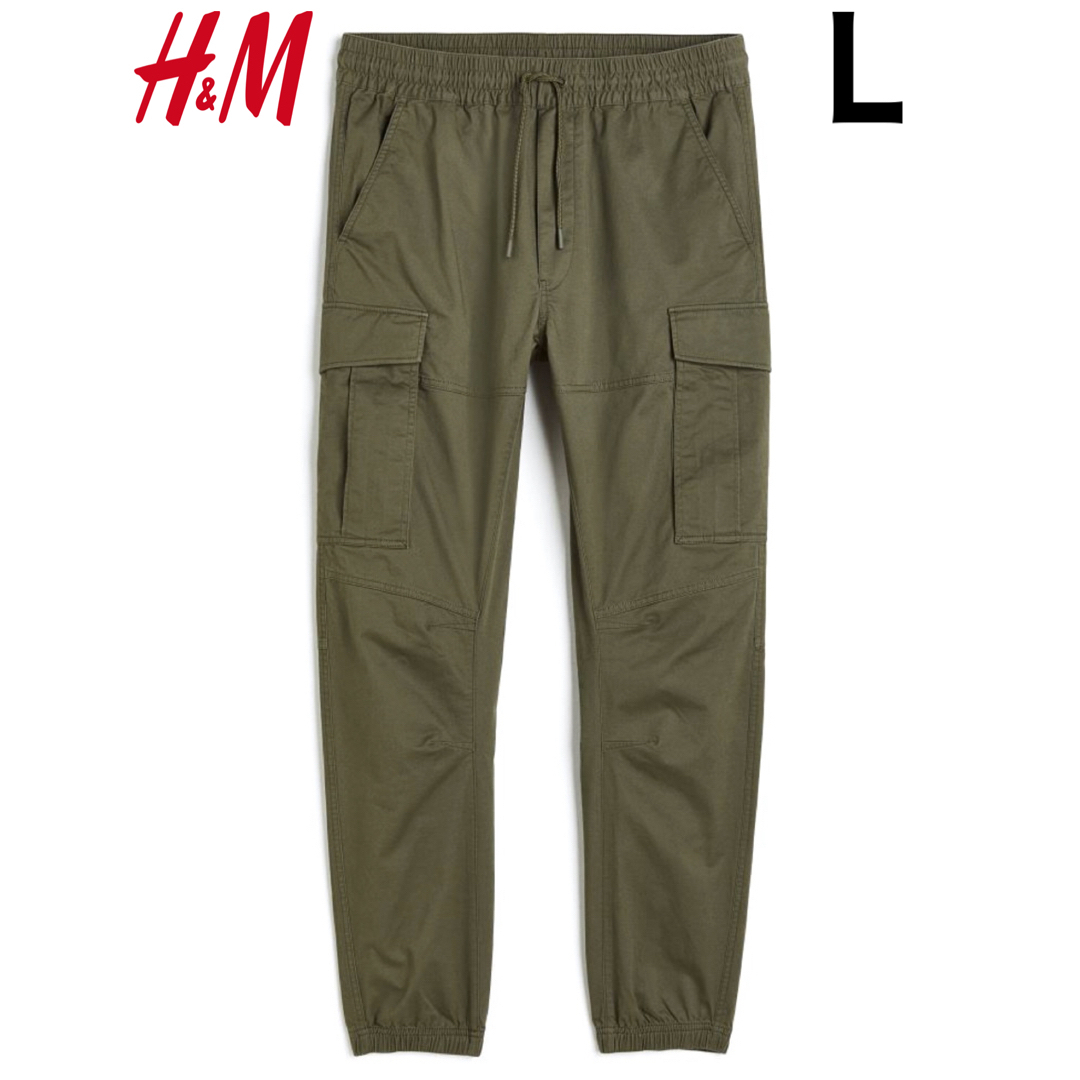 H&M(エイチアンドエム)の新品 H&M カーゴパンツ カーキグリーン L メンズのパンツ(ワークパンツ/カーゴパンツ)の商品写真