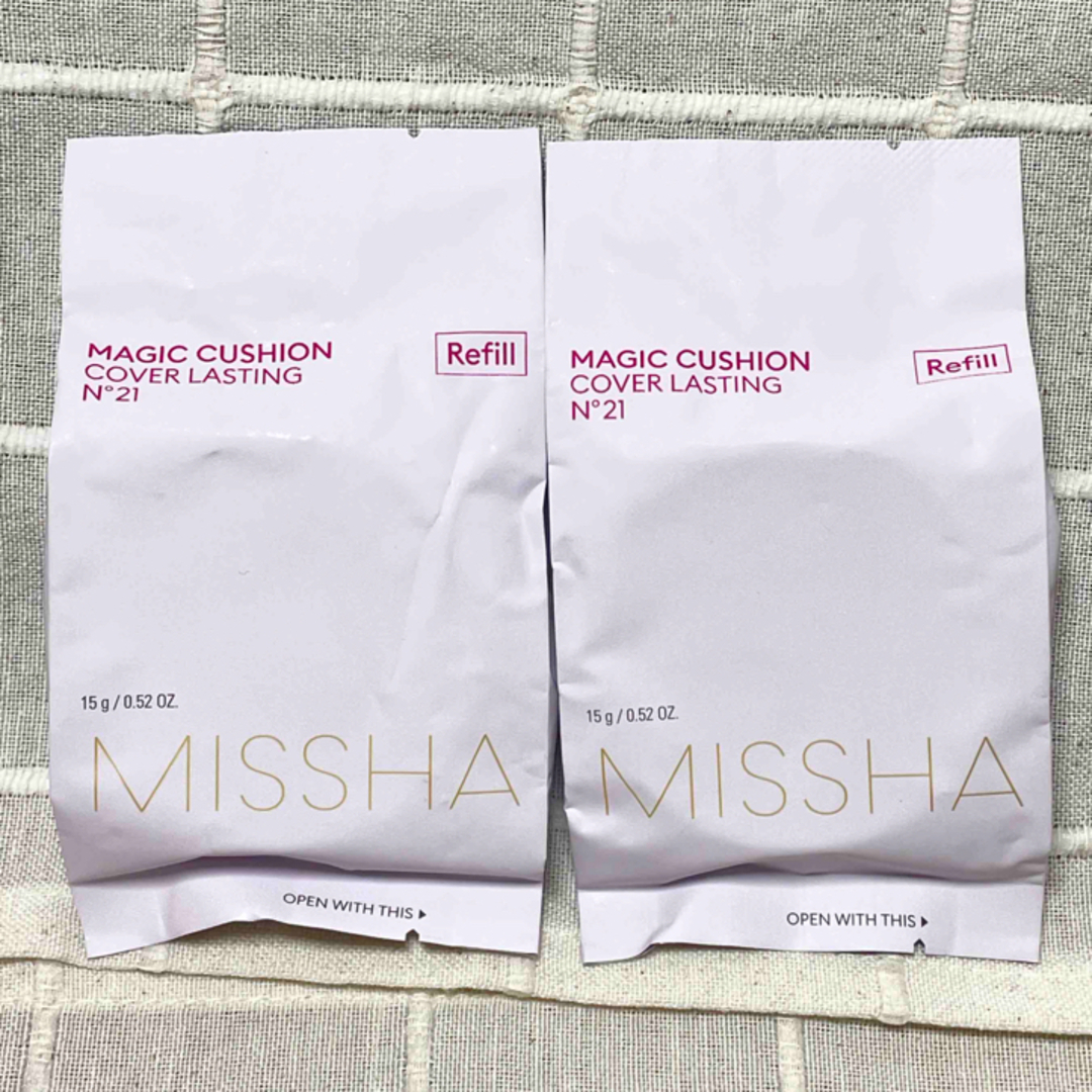 MISSHA(ミシャ)のミシャ　マジッククッションファンデ カバーラスティング   詰替2個セット コスメ/美容のベースメイク/化粧品(ファンデーション)の商品写真