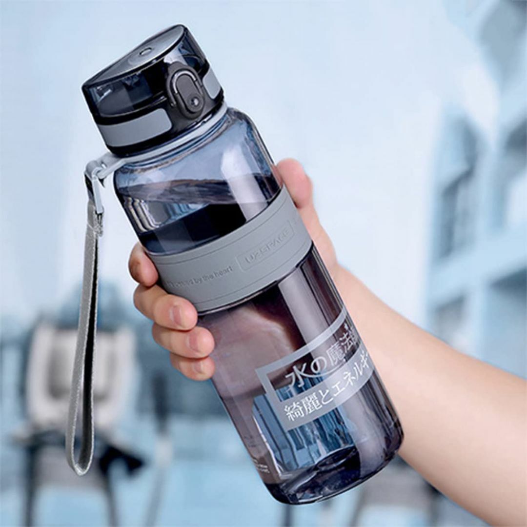 【色: gray】水筒 ポータブ スポーツウ Tritan 350ml 500m