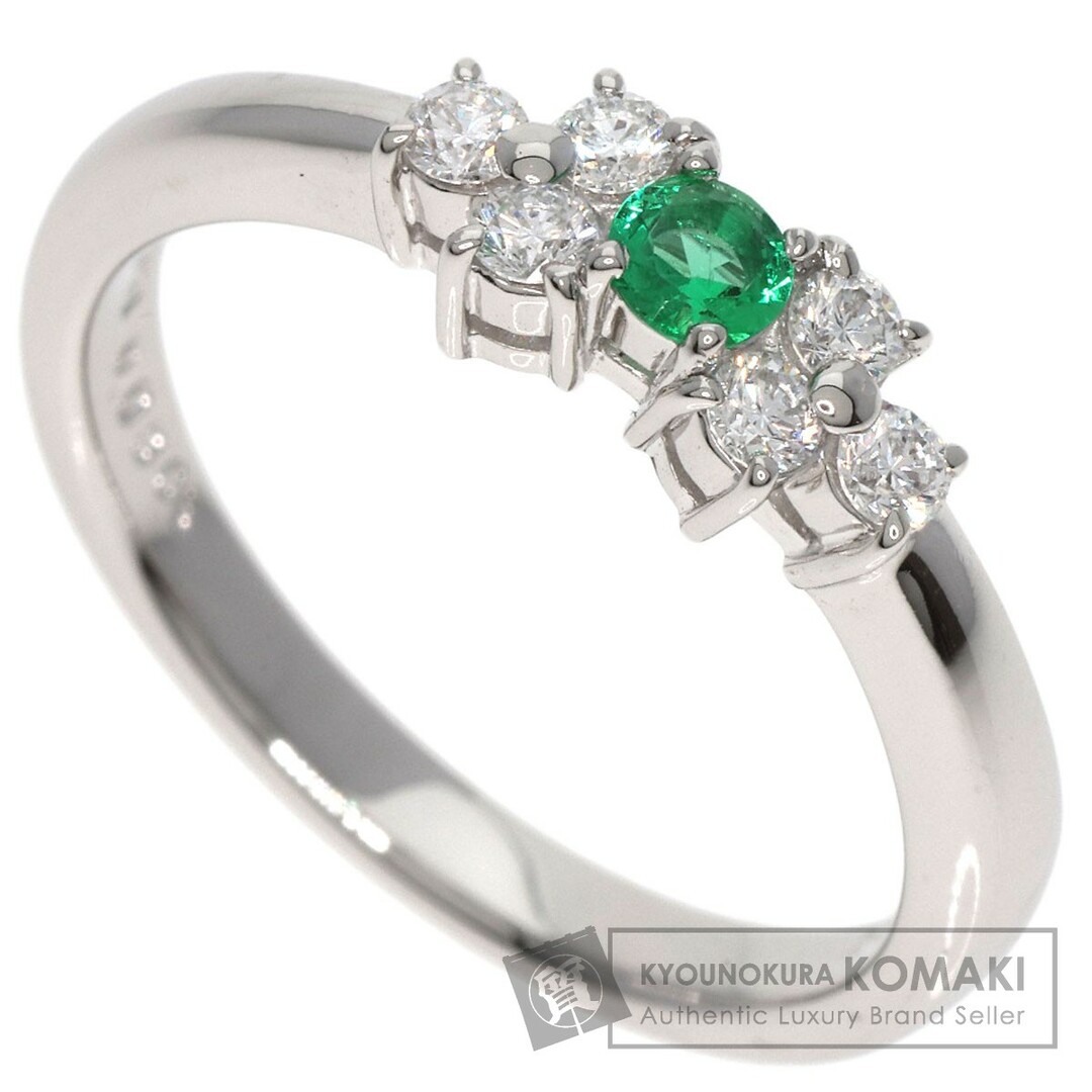 MIKIMOTO(ミキモト)のMIKIMOTO エメラルド ダイヤモンド リング・指輪 PT950 レディース レディースのアクセサリー(リング(指輪))の商品写真
