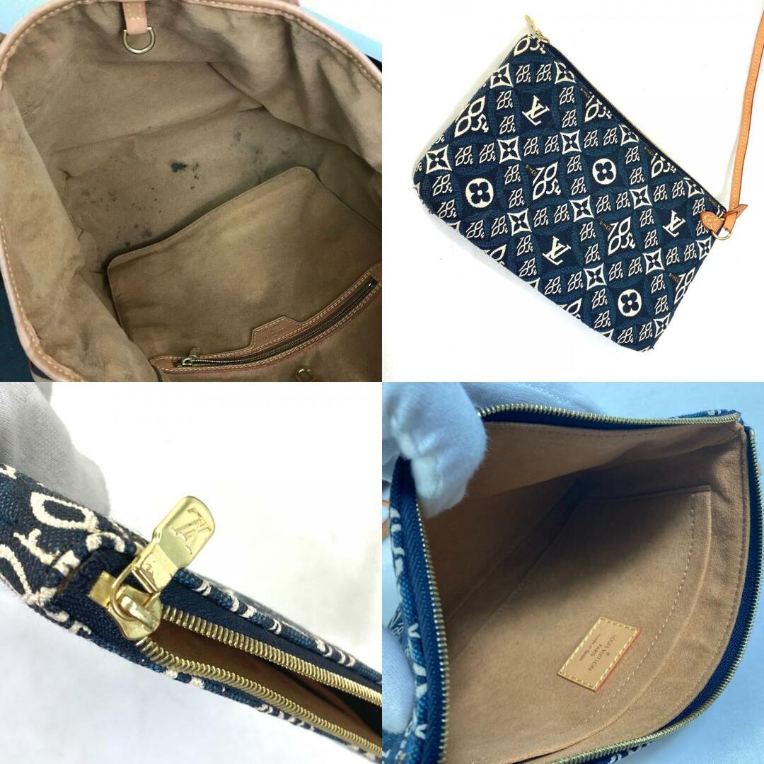 ルイヴィトン LOUIS VUITTON ネヴァーフルMM M57484 モノグラムジャカード ポーチ付き SINCE1854 ショルダーバッグ トートバッグ ジャガード ネイビー