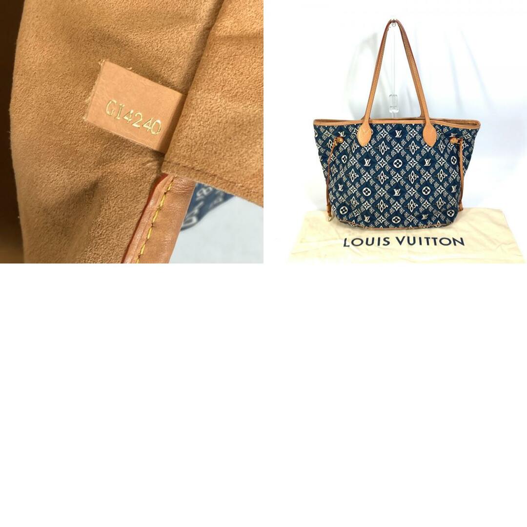 ルイヴィトン LOUIS VUITTON ネヴァーフルMM M57484 モノグラムジャカード ポーチ付き SINCE1854 ショルダーバッグ トートバッグ ジャガード ネイビー