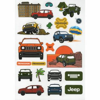 ジープ(Jeep)のJeep ステッカー（シール）RENEGADEシリーズ(車外アクセサリ)