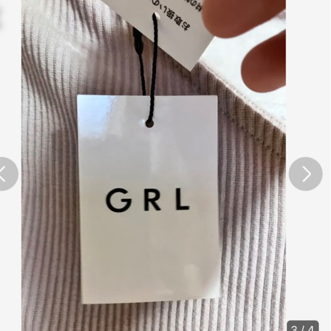 GRL(グレイル)のGRL 新品 未使用 タグ付きタンクトップ アンシンメトリー　riendaずきに レディースのトップス(タンクトップ)の商品写真