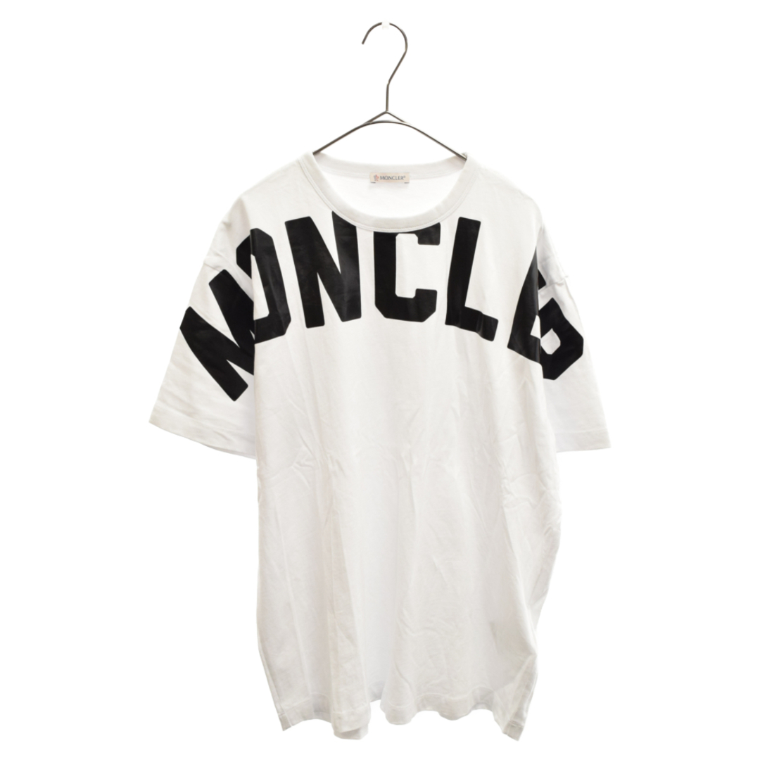 MONCLER モンクレール MAGLIA T-SHIRT ブラウザロゴプリント コットン 半袖Tシャツ ホワイト F10918C70410 8390T