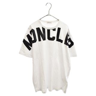 モンクレール(MONCLER)のMONCLER モンクレール MAGLIA T-SHIRT ブラウザロゴプリント コットン 半袖Tシャツ ホワイト F10918C70410 8390T(Tシャツ/カットソー(半袖/袖なし))