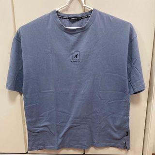 カンゴール(KANGOL)のKANGOL ロゴ入りTシャツ　メンズM  くすみブルー(Tシャツ/カットソー(半袖/袖なし))