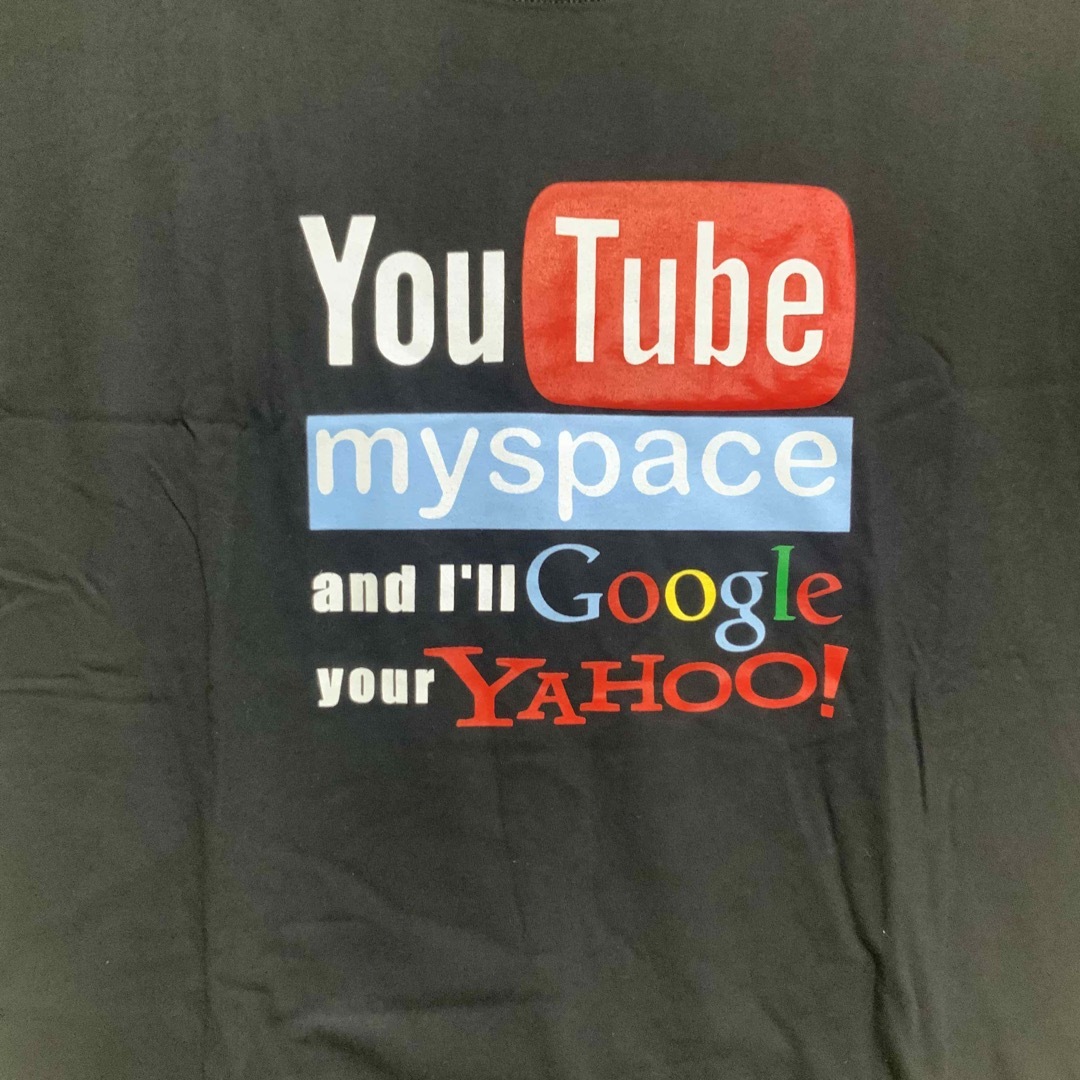 YouTube  Google Yahoo   Tシャツ　XL ヤフー　グーグル メンズのトップス(Tシャツ/カットソー(半袖/袖なし))の商品写真