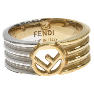 FENDI - FENDI フェンディ Fロゴ バイカラーリング 指輪 ゴールド