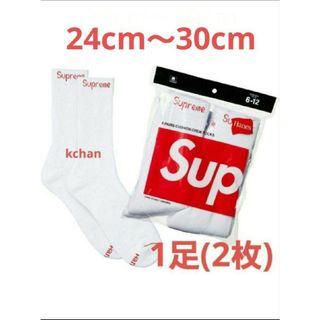 シュプリーム(Supreme)のSupreme Hanes ソックス　白　1足分　1ペア　靴下(ソックス)